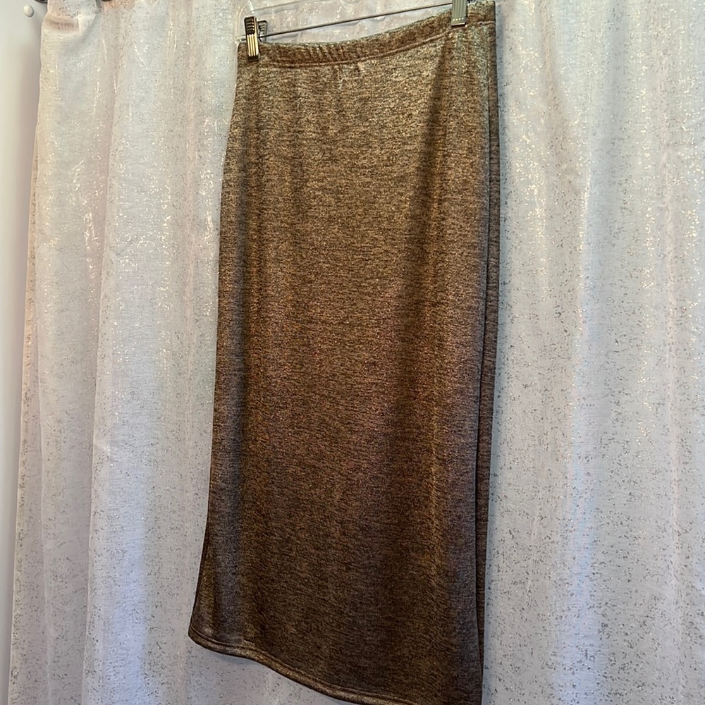 Bodycon shine mid skirt, Mocha